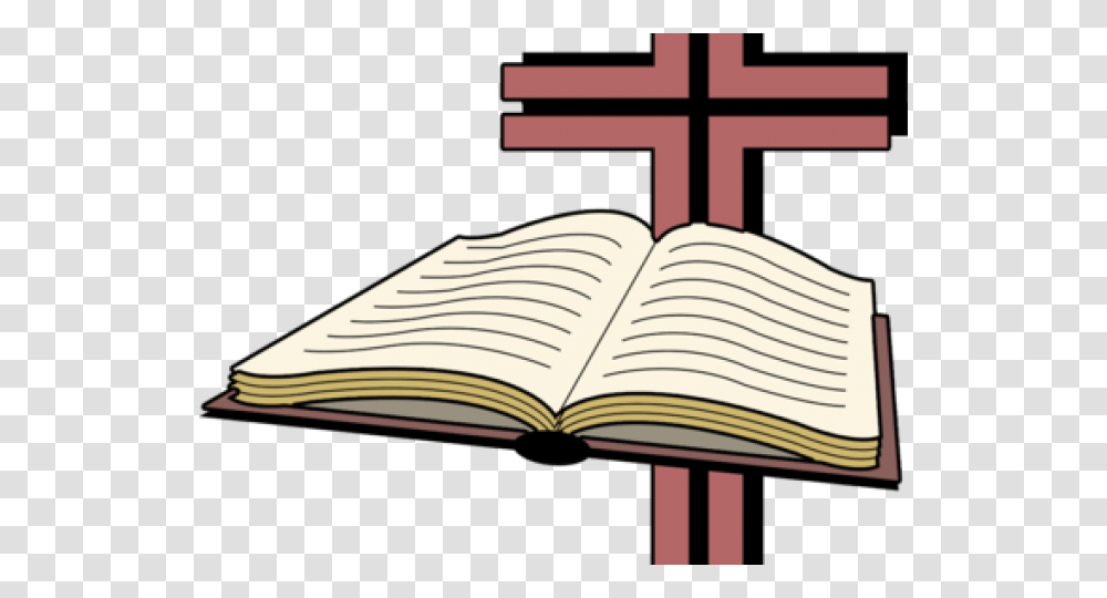 Bible And Cross Clip Art, Book, Novel Transparent Png