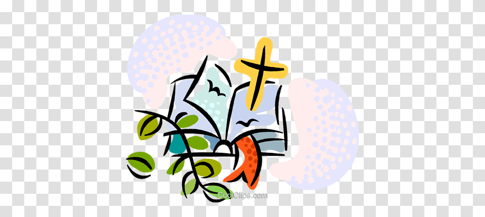 Bible And Cross Royalty Free Vector Clip Art Illustration, Drawing, Outdoors, Plant Transparent Png