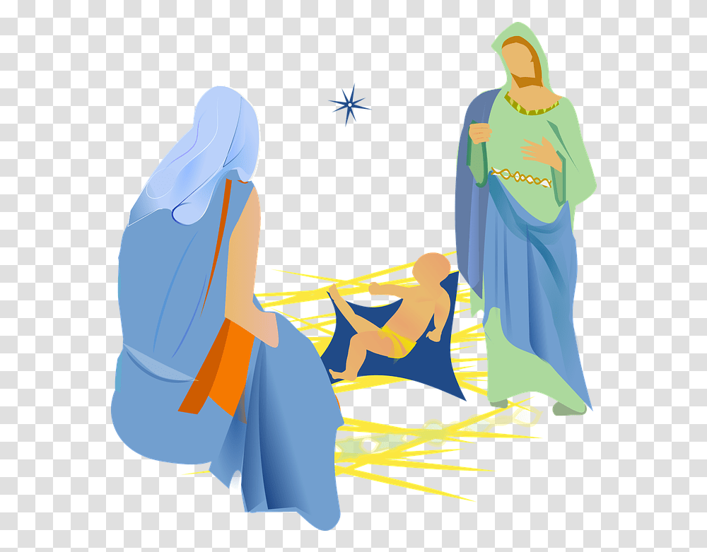 Bible Christian Christmas Jesus Mary And Joseph, Person, Clothing, Art, Outdoors Transparent Png