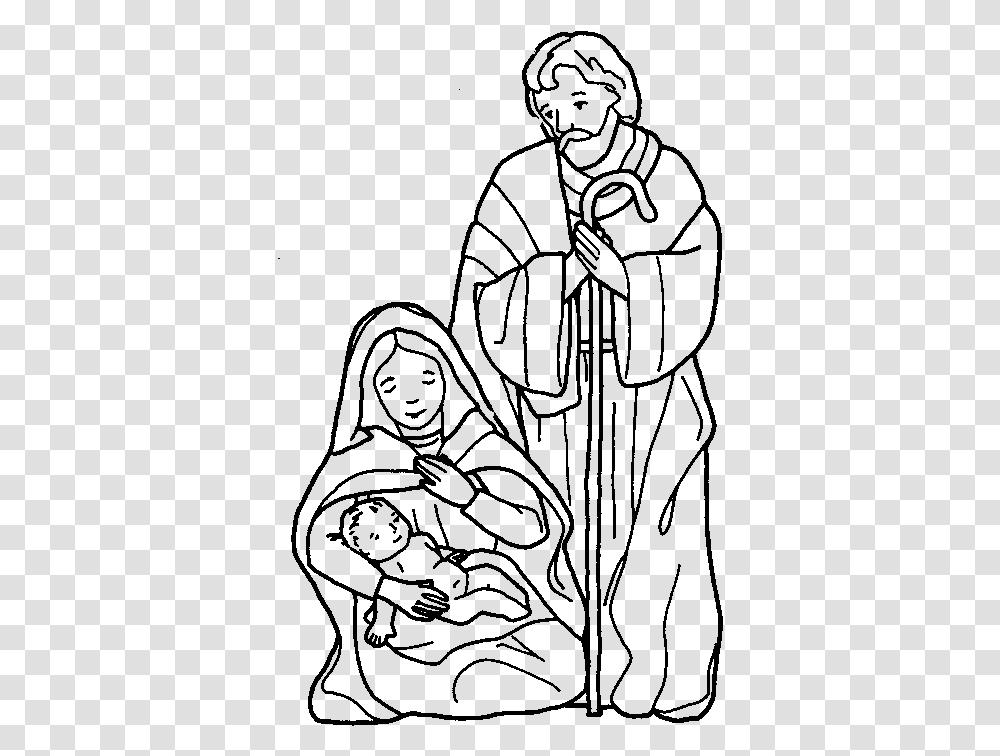 Bible Coloring Pictures Nativity, Gray, World Of Warcraft Transparent Png