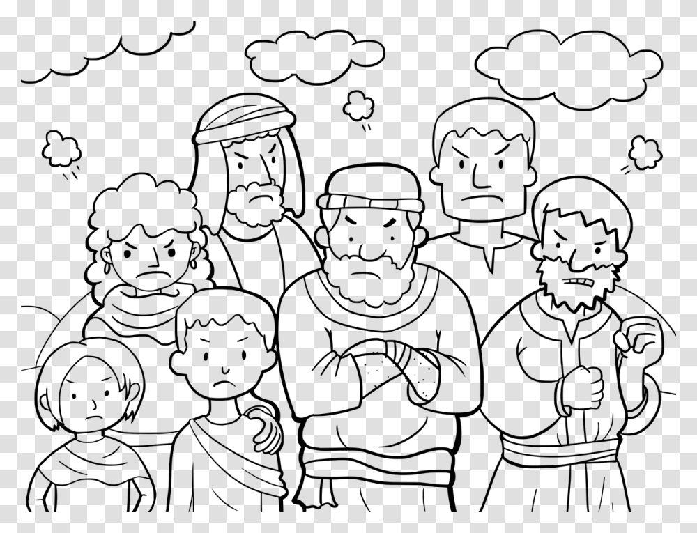 Bible Moses Old Free Photo Israelites Coloring Page, Gray, World Of Warcraft Transparent Png
