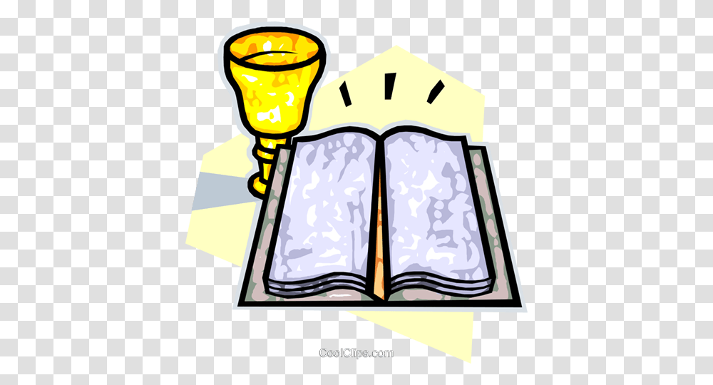 Bible With Communion Cup Royalty Free Vector Clip Art Illustration, Light Transparent Png