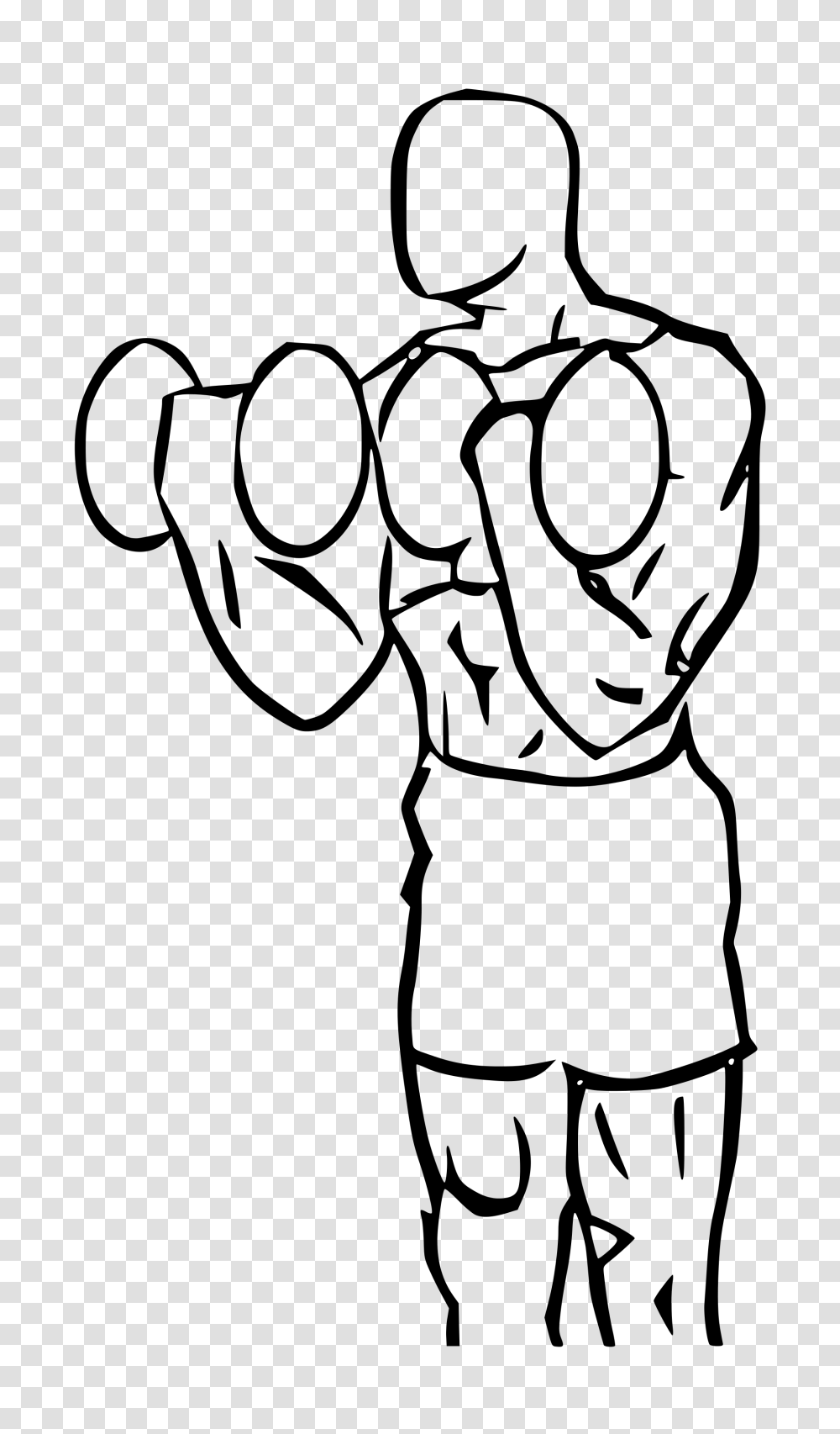 Biceps Curl Squat With Dumbbell, Gray, World Of Warcraft Transparent Png