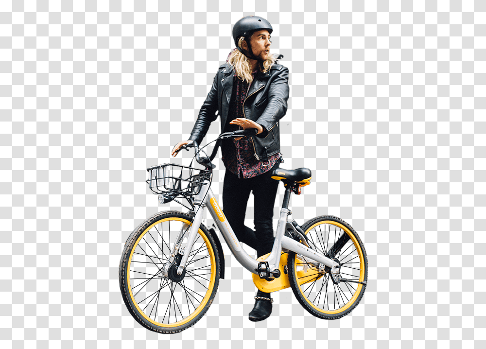 Bicicleta Obike, Wheel, Machine, Person, Human Transparent Png