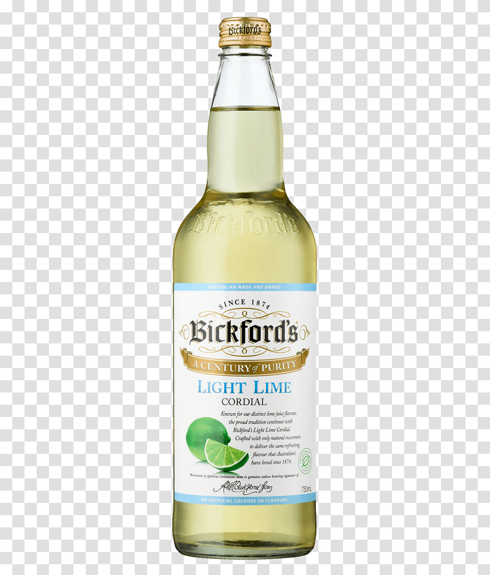 Bickfords Light Lime Cordial, Liquor, Alcohol, Beverage, Drink Transparent Png
