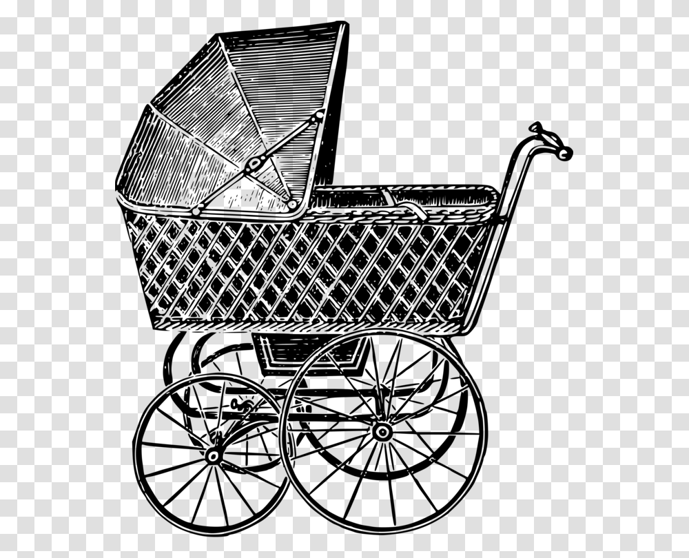Bicycle Accessorymonochrome Photographybaby Products Clip Art Vintage Baby Carriage, Gray, World Of Warcraft Transparent Png