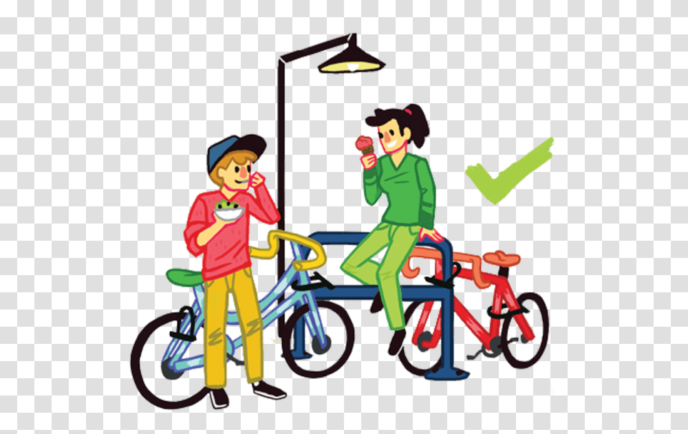 Bicycle Clipart Bike Rack, Vehicle, Transportation, Wheel, Person Transparent Png