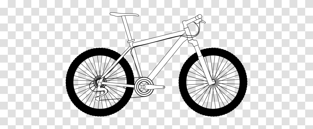 Bicycle Clipart Black And White Nice Clip Art, Tandem Bicycle, Vehicle, Transportation, Bike Transparent Png