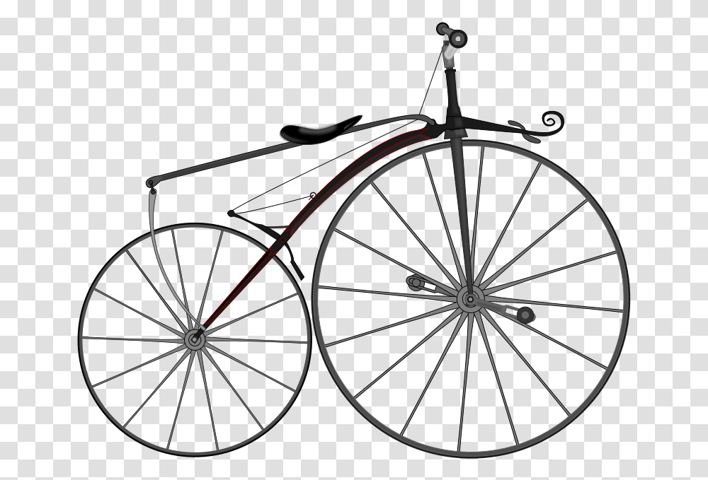 Bicycle Cycling Boneshaker Velocipede Clip Art Velocipede, Vehicle, Transportation, Bike, Wheel Transparent Png