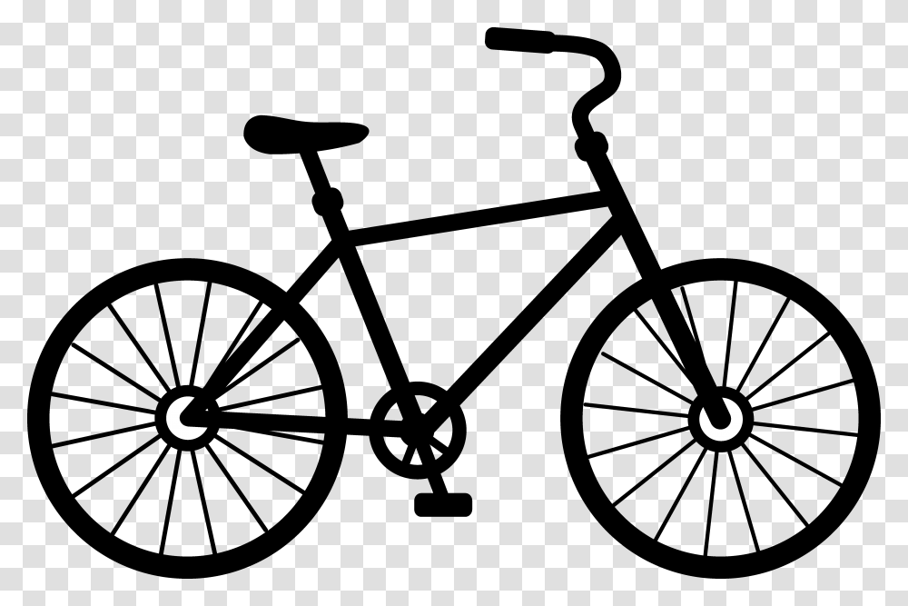 Bicycle Cycling Free Content Clip Art Bike Black And White Clipart, Vehicle, Transportation, Wheel, Machine Transparent Png