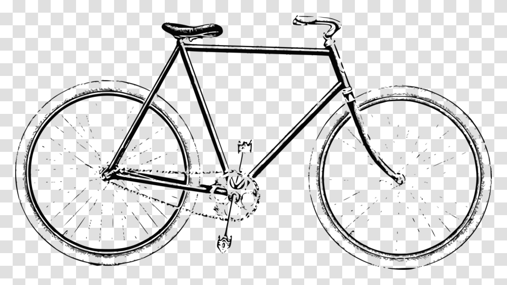 Bicycle Drawing Retro Style Computer Icons Cycling, Vehicle, Transportation, Bike, Wheel Transparent Png