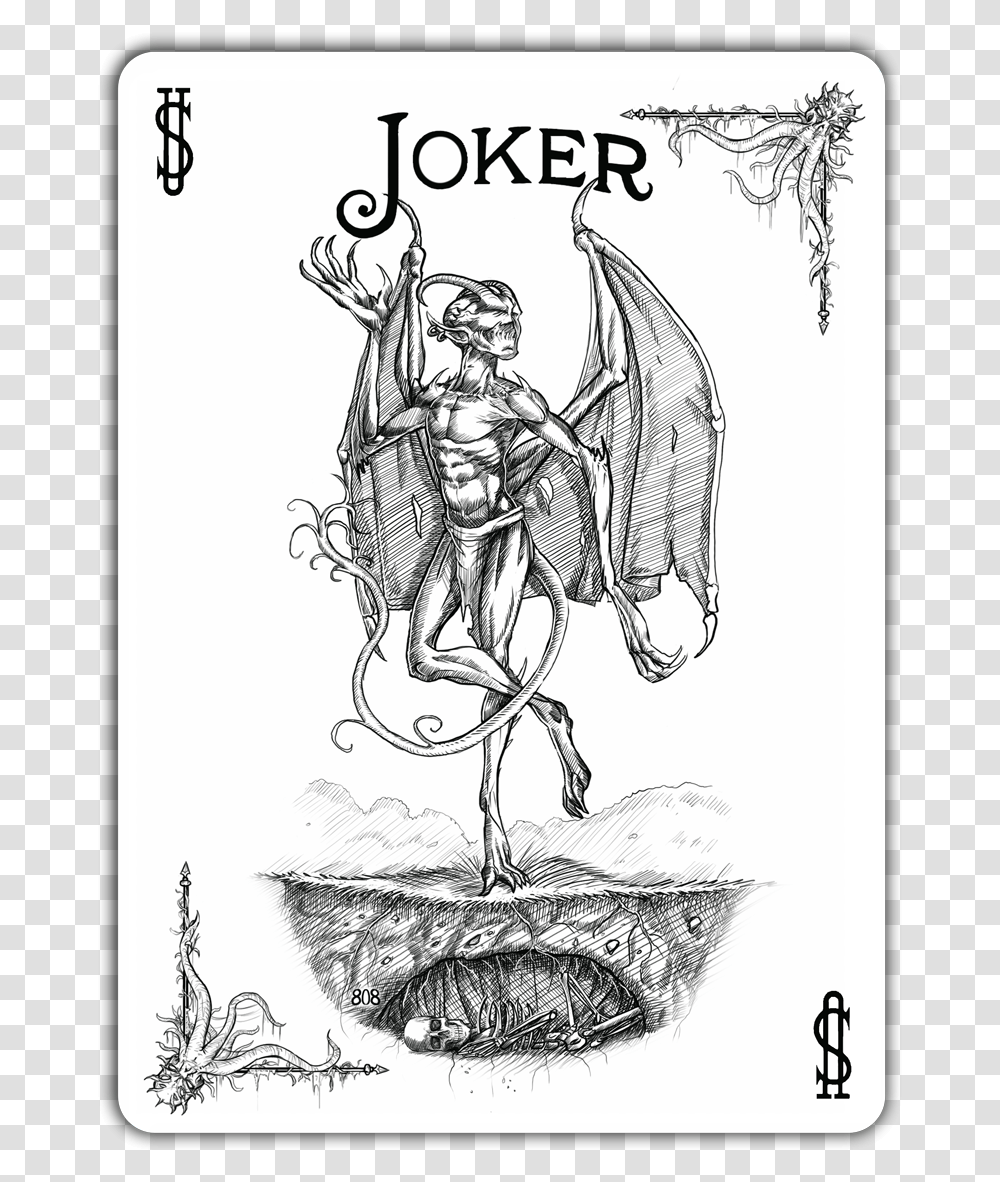 Bicycle Joker Card, Drawing, Angel, Statue Transparent Png