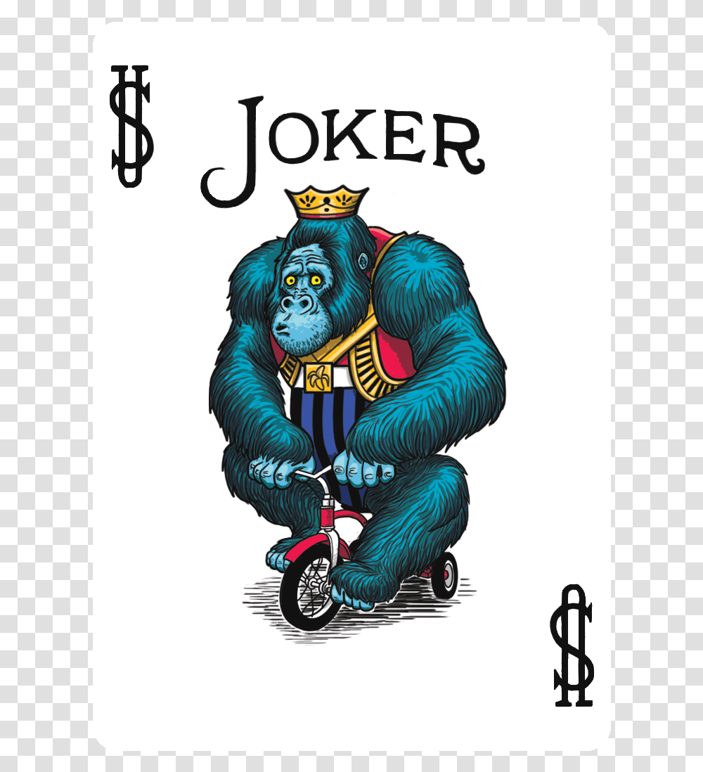 Bicycle Playing Cards Joker, Ape, Wildlife, Mammal, Animal Transparent Png