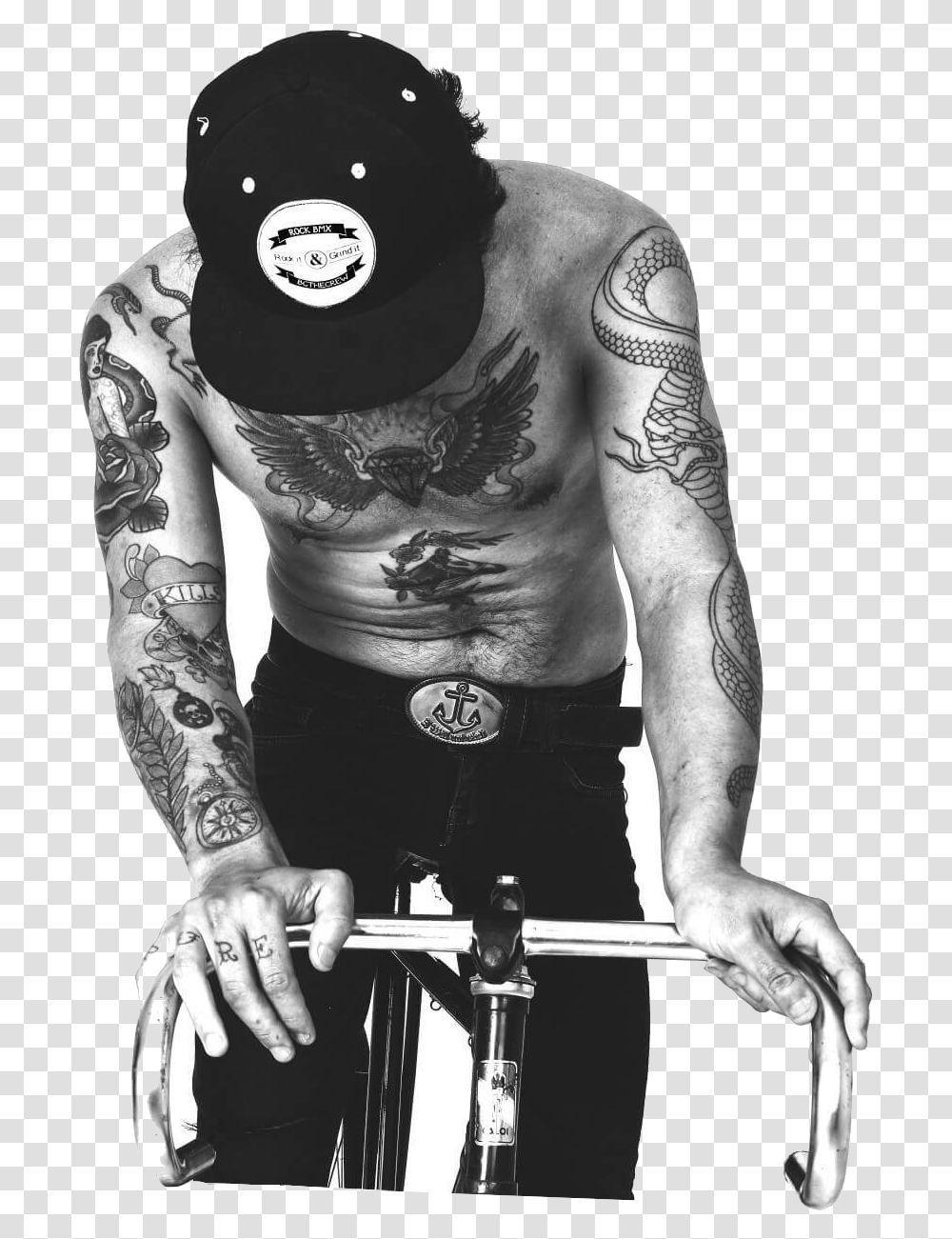 Bicycle Tattoo, Skin, Person, Human, Wristwatch Transparent Png