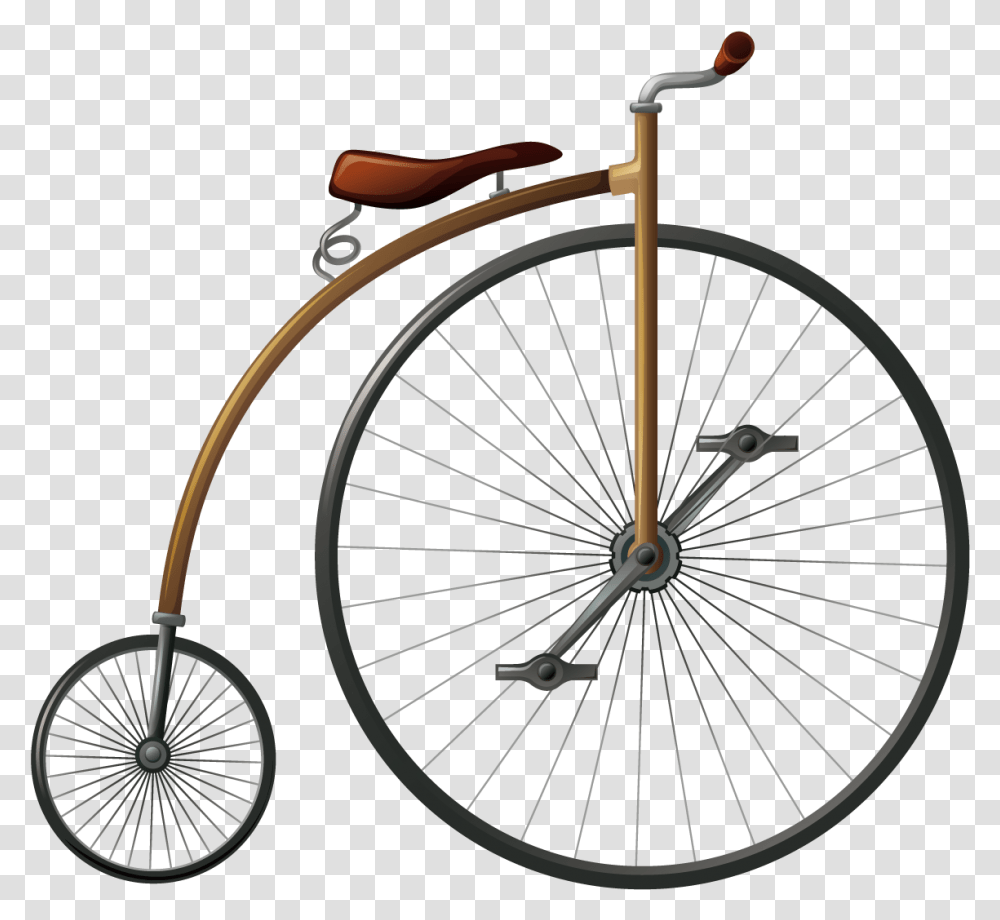 Bicycle Wheel Penny Farthing Big Wheel Penny Farthing Bike, Vehicle, Transportation, Machine, Spoke Transparent Png