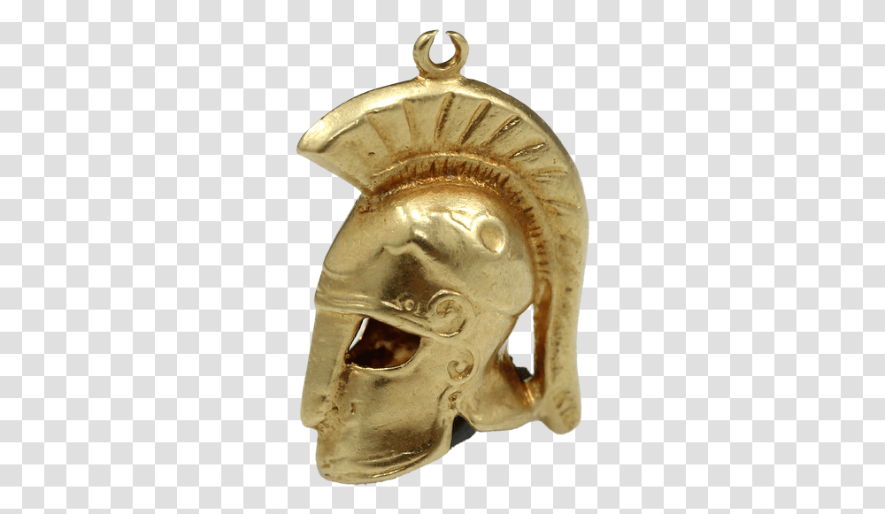 Bidspirit Auction Roman Helmet Shaped Gold Pendant Locket, Bronze Transparent Png