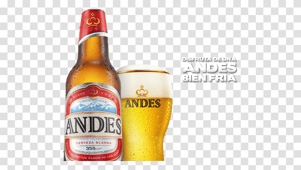 Bienvenido Disfruta Cerveza Andes, Beer, Alcohol, Beverage, Drink Transparent Png