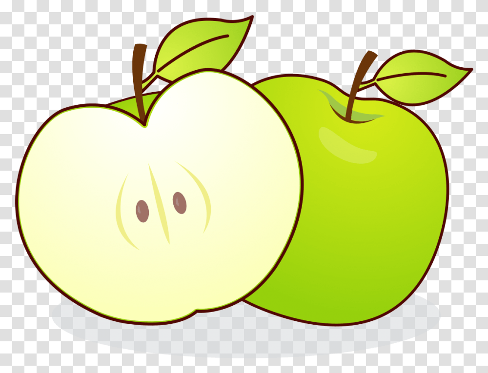 Big Apple Big Image Apples Image Clipart Green Apple Cartoon Icon, Plant, Fruit, Food Transparent Png