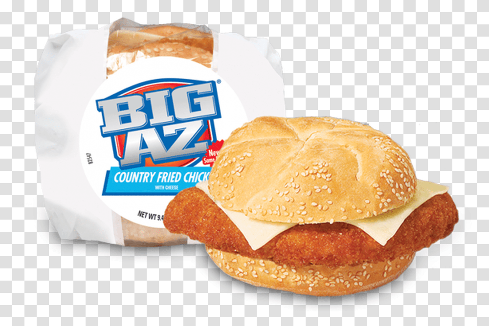 Big Az Chicken Sandwich With Cheese Big Fried Chicken Sandwich, Burger, Food, Bread Transparent Png