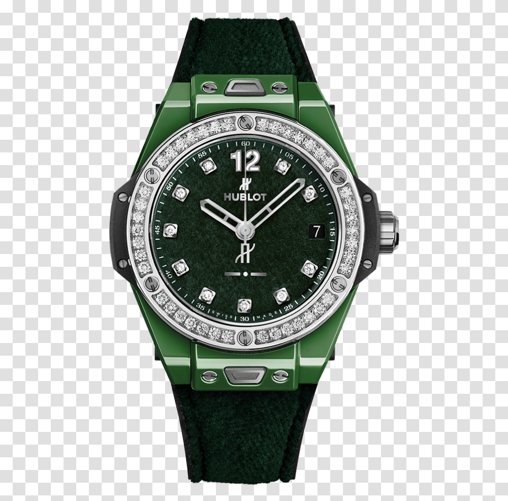 Big Bang One Click Italia Independent Dark Green Velvet Hublot Big Bang Womens, Wristwatch Transparent Png