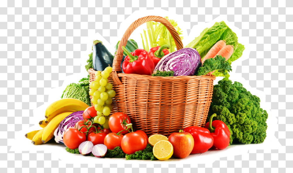 Big Basket Of Fruits And Vegetables, Plant, Food, Banana, Meal Transparent Png