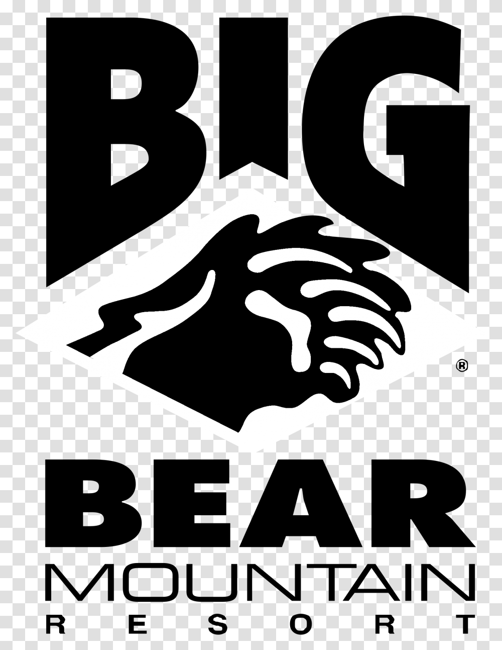 Big Bear Mountain Logo Bear Mountain, Symbol, Stencil, Hand, Emblem Transparent Png