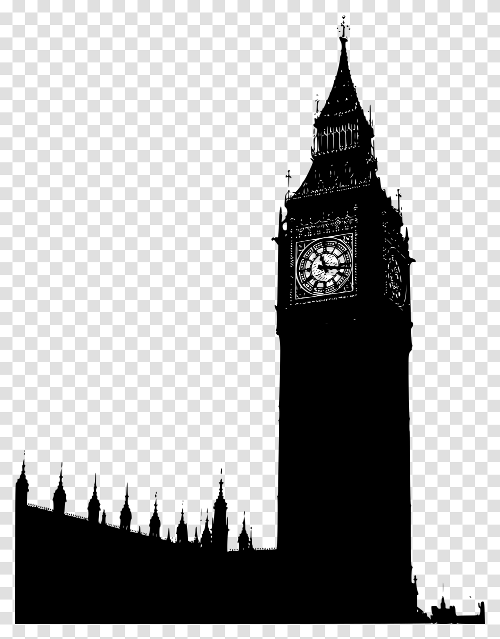 Big Ben Houses Of Parliament Clip Arts London Big Ben Silhouette, Gray, World Of Warcraft Transparent Png