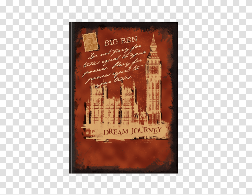 Big Ben Notebook Maroon Poster, Advertisement, Text, Novel, Spire Transparent Png