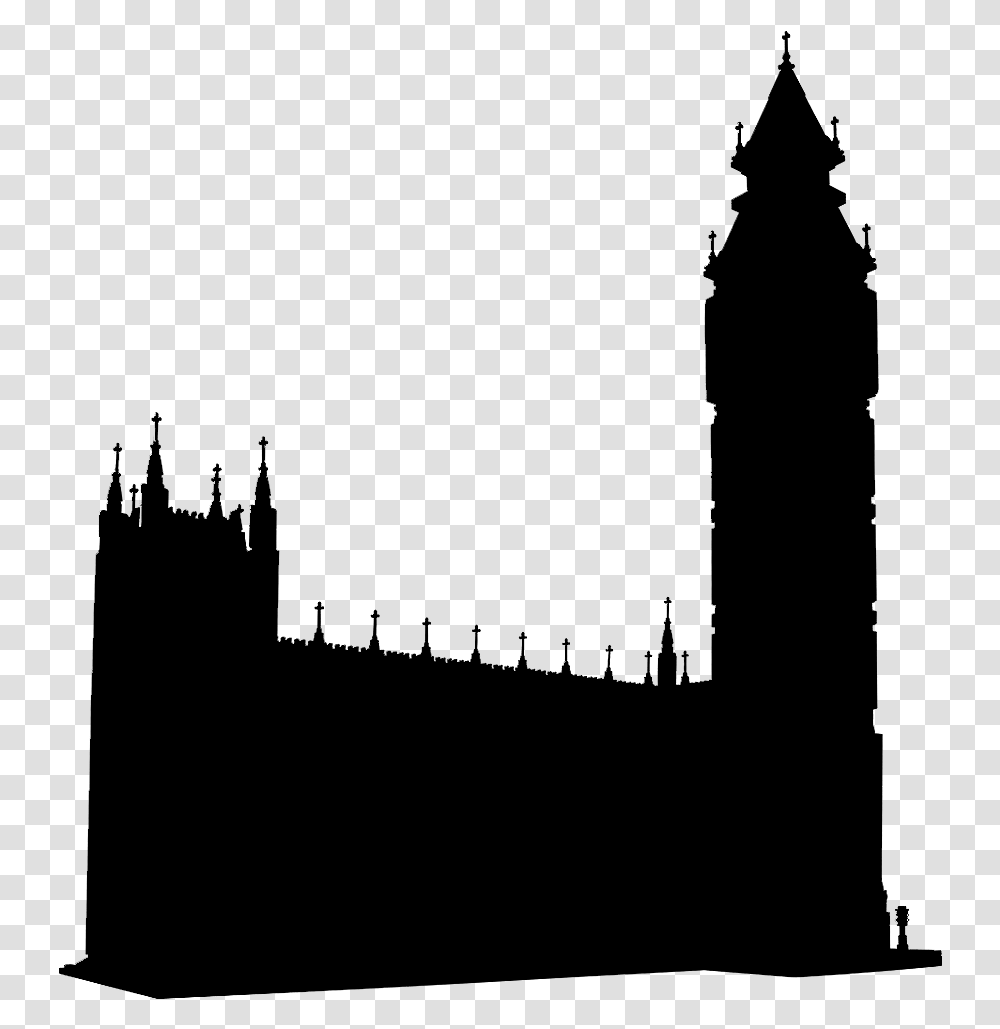 Big Ben Silhouette 1890 London Skyline Clipart No Background, Gray, World Of Warcraft Transparent Png