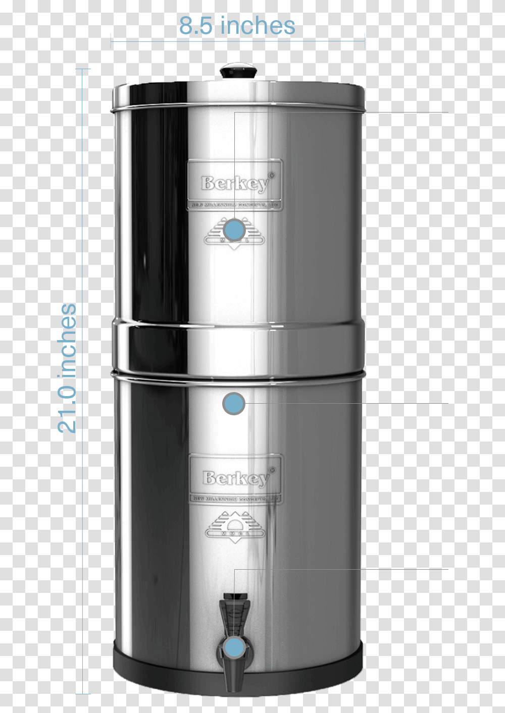 Big Berkey Water Filter Small Appliance, Cosmetics, Bottle, Cylinder Transparent Png