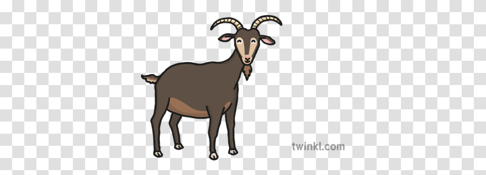 Big Billy Goat Gruff Illustration Twinkl Animal Figure, Mammal, Horse, Mountain Goat, Wildlife Transparent Png