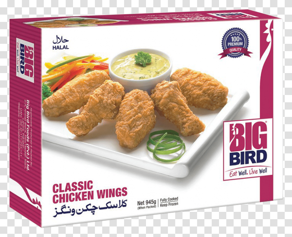 Big Bird Classic Chicken Wings 945 Gm Big Bird Food Pvt Ltd, Nuggets, Fried Chicken, Poster, Advertisement Transparent Png