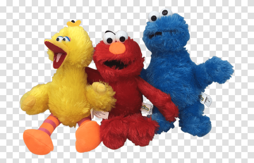 Big Bird Elmo Cookie Monster Sesame Street Characters Sesame Street, Toy, Plush, Cushion, Teddy Bear Transparent Png