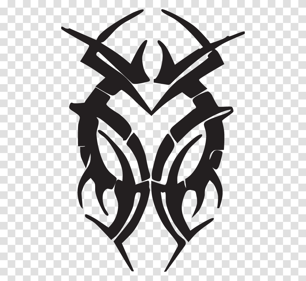 Big Body Tribal Decal Emblem, Stencil, Hand, Hook, Claw Transparent Png