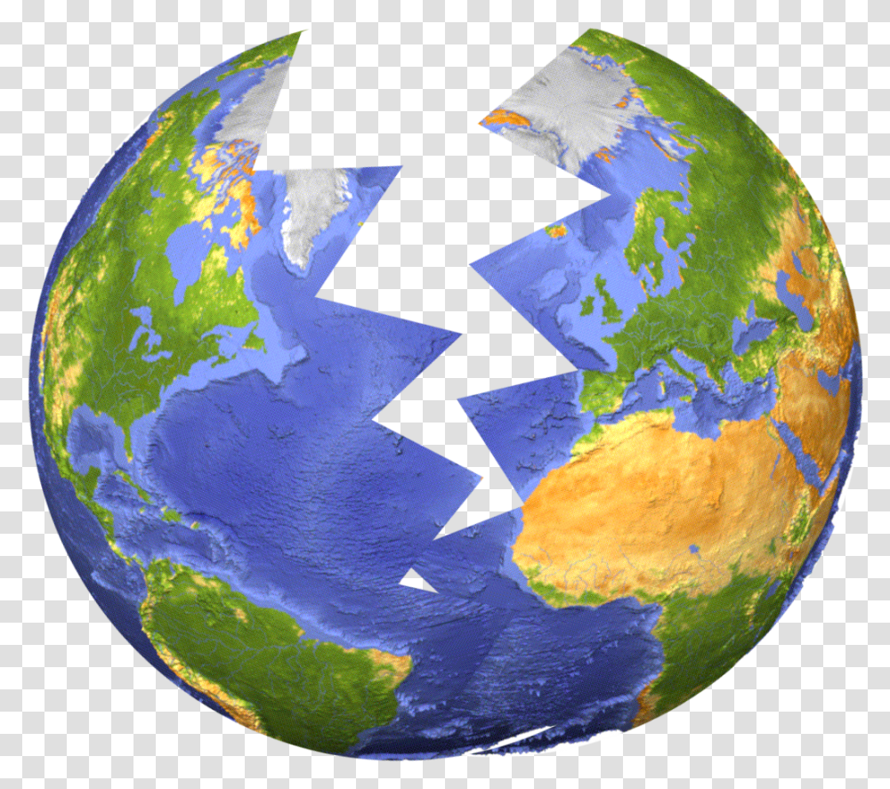 Big Broken Earth Broken Earth Globe, Outer Space, Astronomy, Universe, Planet Transparent Png