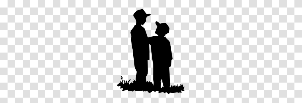 Big Brother Little Brother Big Brother Little Brother Laser Cuts, Silhouette, Person, Human, Kneeling Transparent Png