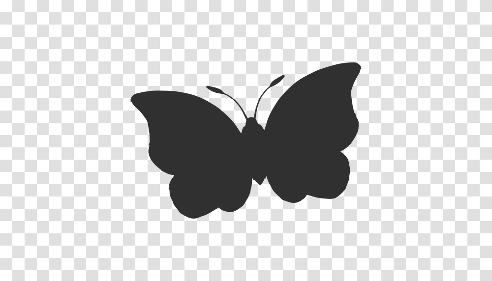Big Butterfly Flying Silhouette, Stencil, Mustache Transparent Png