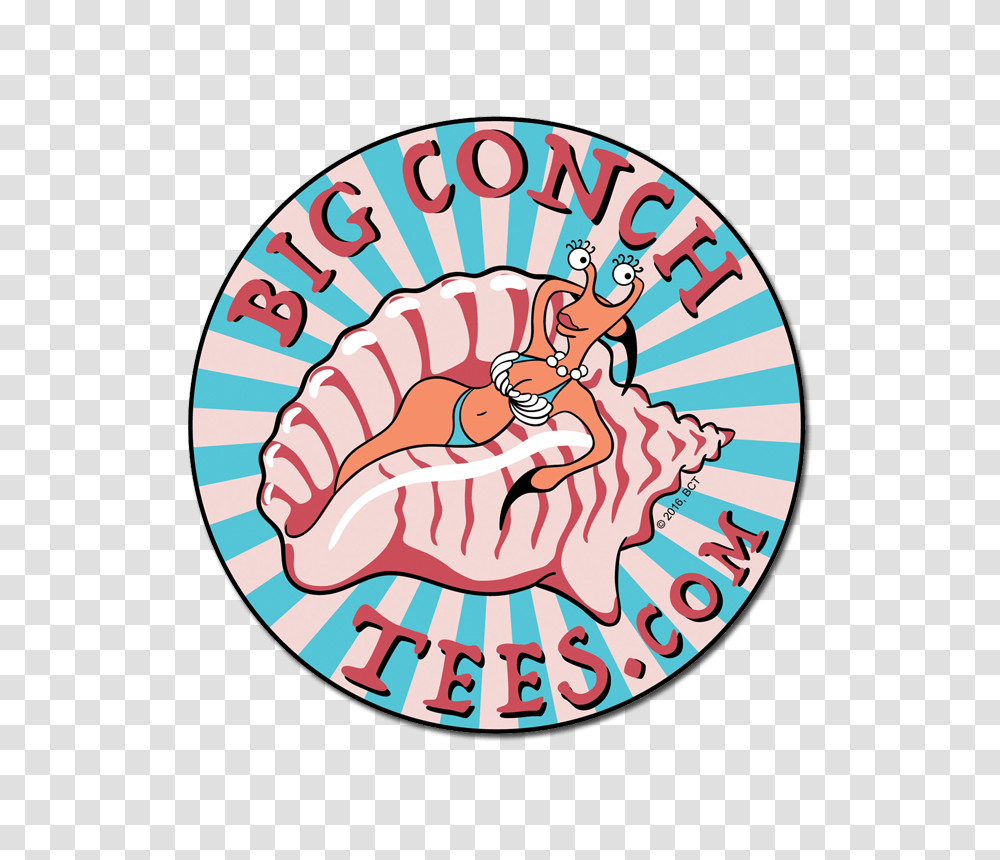 Big Conch Tees Logo Sticker, Label, Hand Transparent Png