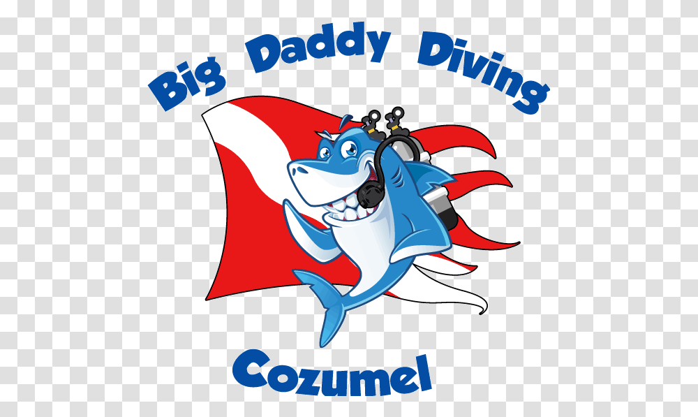 Big Daddy Diving Cozumel Mexico Scuba Diving Deep Sea Cartoon, Poster, Advertisement, Flyer Transparent Png