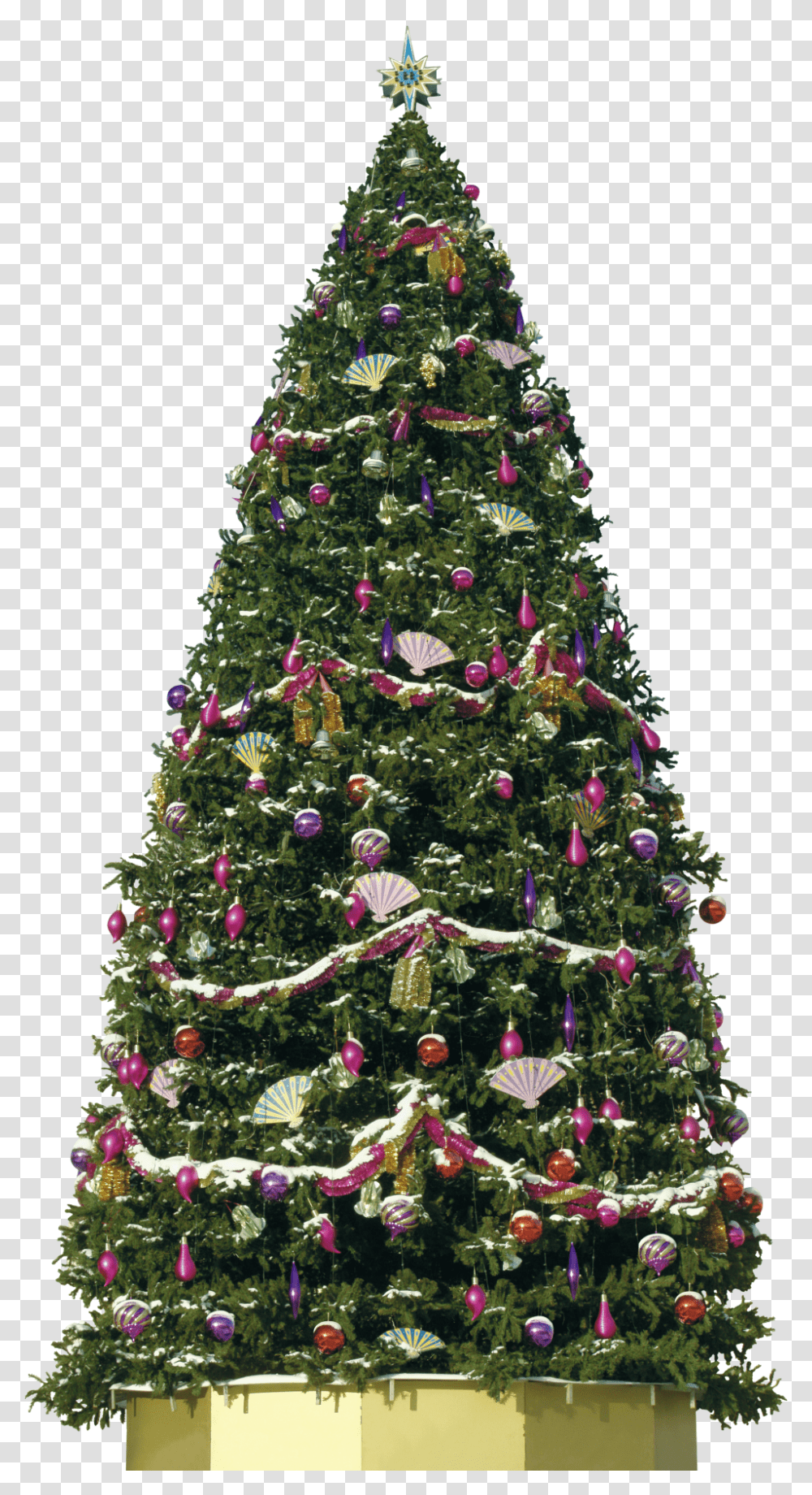 Big Decorative Christmas Tree Image Big Christmas Tree, Ornament, Plant Transparent Png