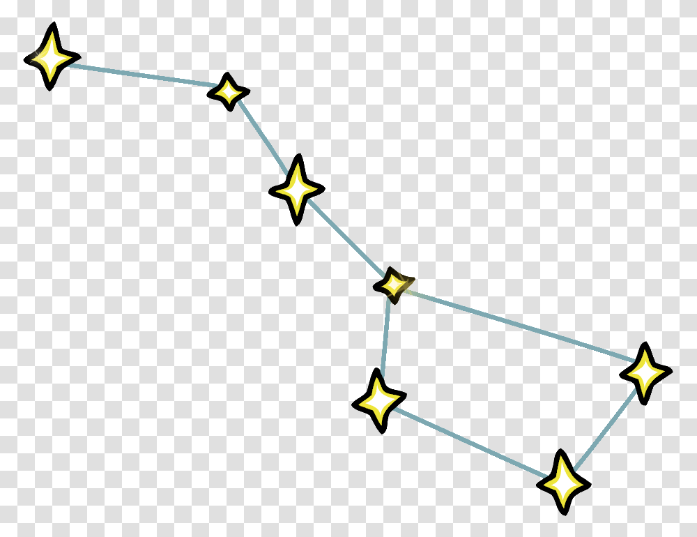 Big Dipper Constellation Clipart, Plot, Diagram, Bow, Plan Transparent Png