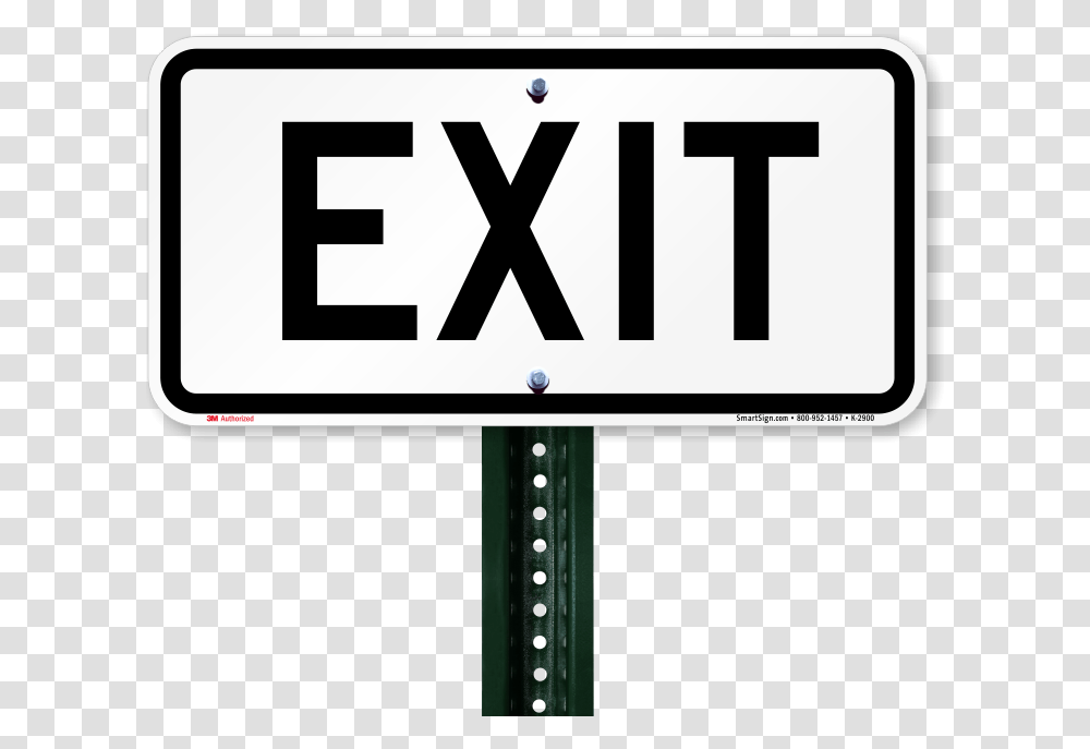 Big Exit Sign Exit Road Sign, Number, Word Transparent Png