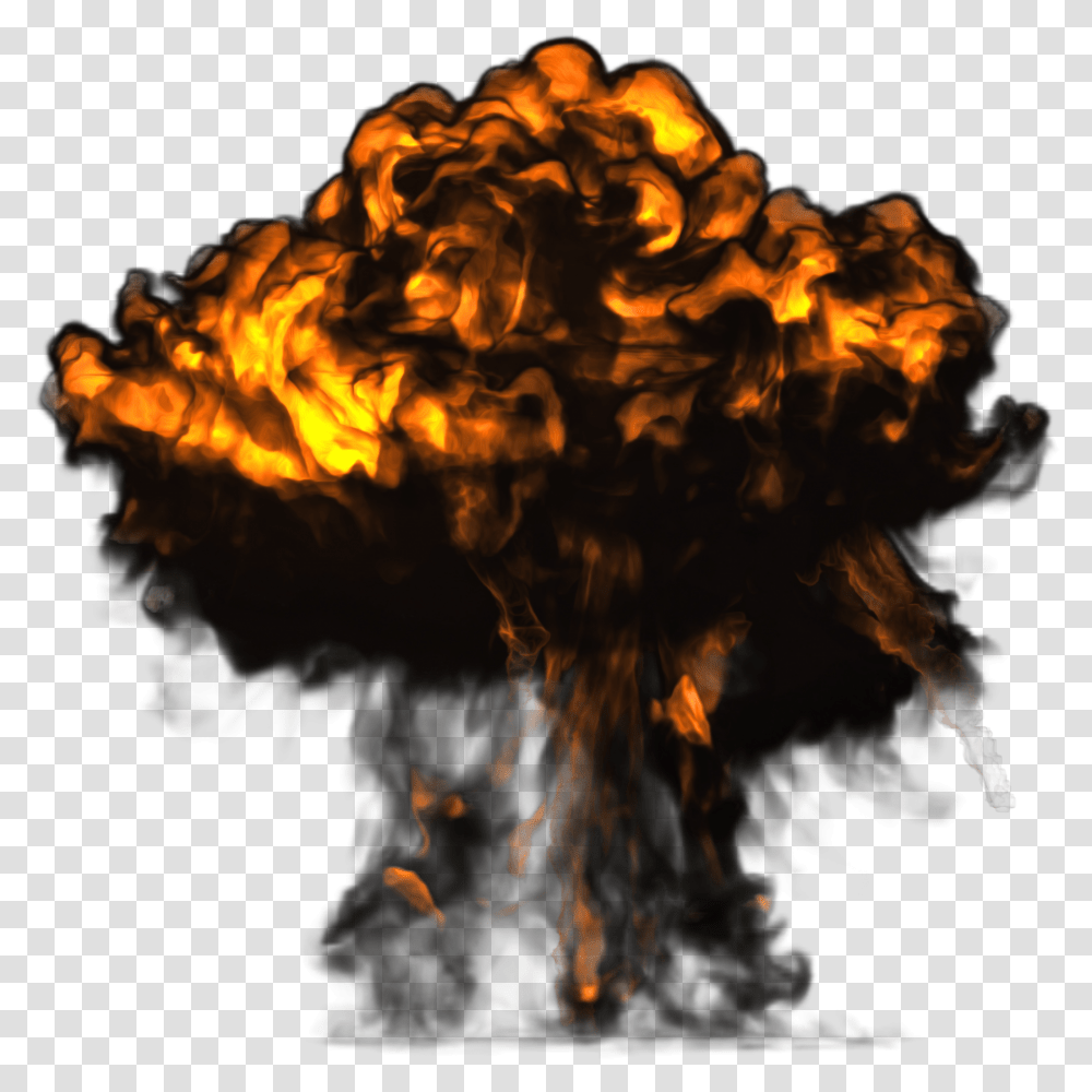 Big Explosion With Dark Smoke Image Imagenes De Explosion, Fire, Bonfire, Flame Transparent Png