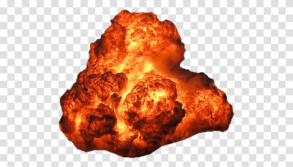 Big Explosion With Fire And Smoke Explosion, Nature, Outdoors, Mountain, Bonfire Transparent Png
