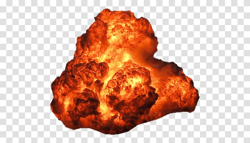 Big Explosion With Fire And Smoke Explosion, Nature, Outdoors, Mountain, Bonfire Transparent Png