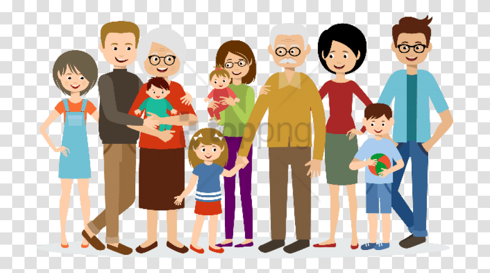 Big Family Animated Image Big Family, People, Person, Human, Shoe Transparent Png