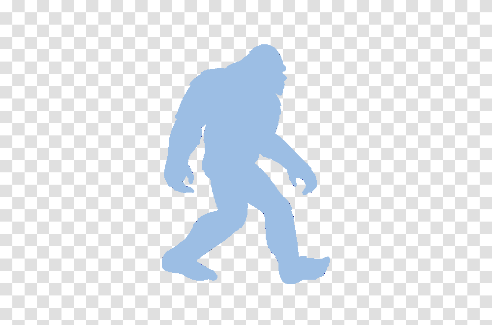 Big Foot Light Blue Free Images, Silhouette, Stencil, Leisure Activities Transparent Png