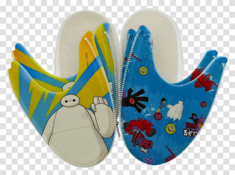 Big Hero 6 Baymax Blue Zlipperz Soft, Clothing, Apparel, Footwear, Shoe Transparent Png