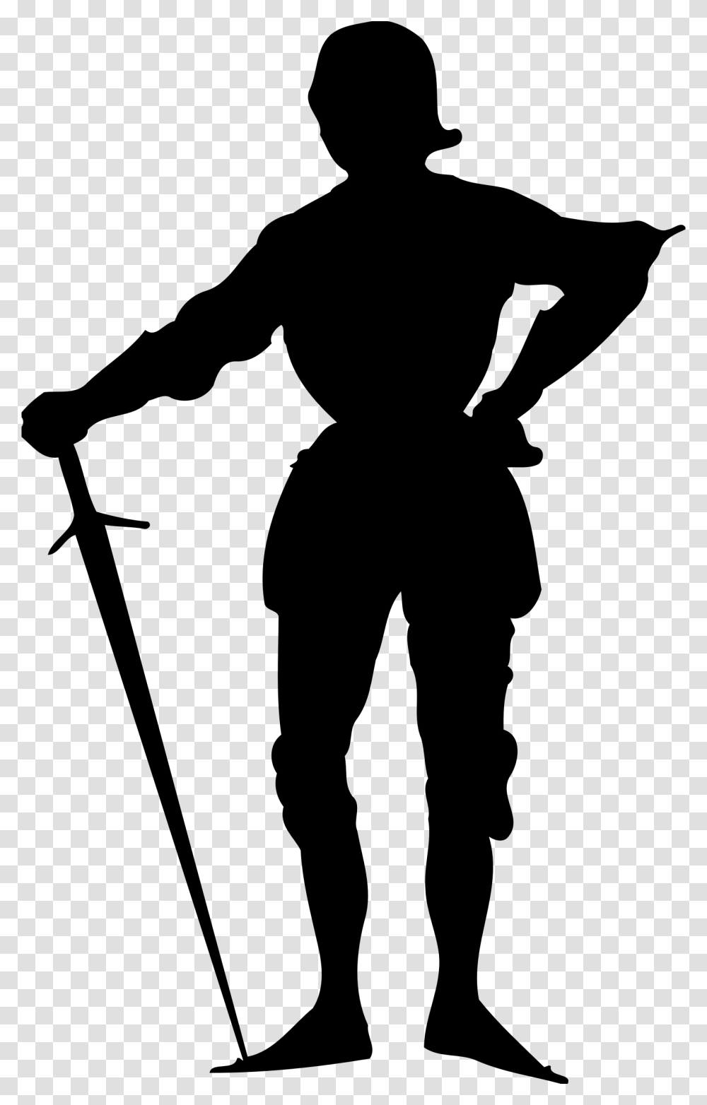 Big Image Knight Silhouette, Gray, World Of Warcraft Transparent Png