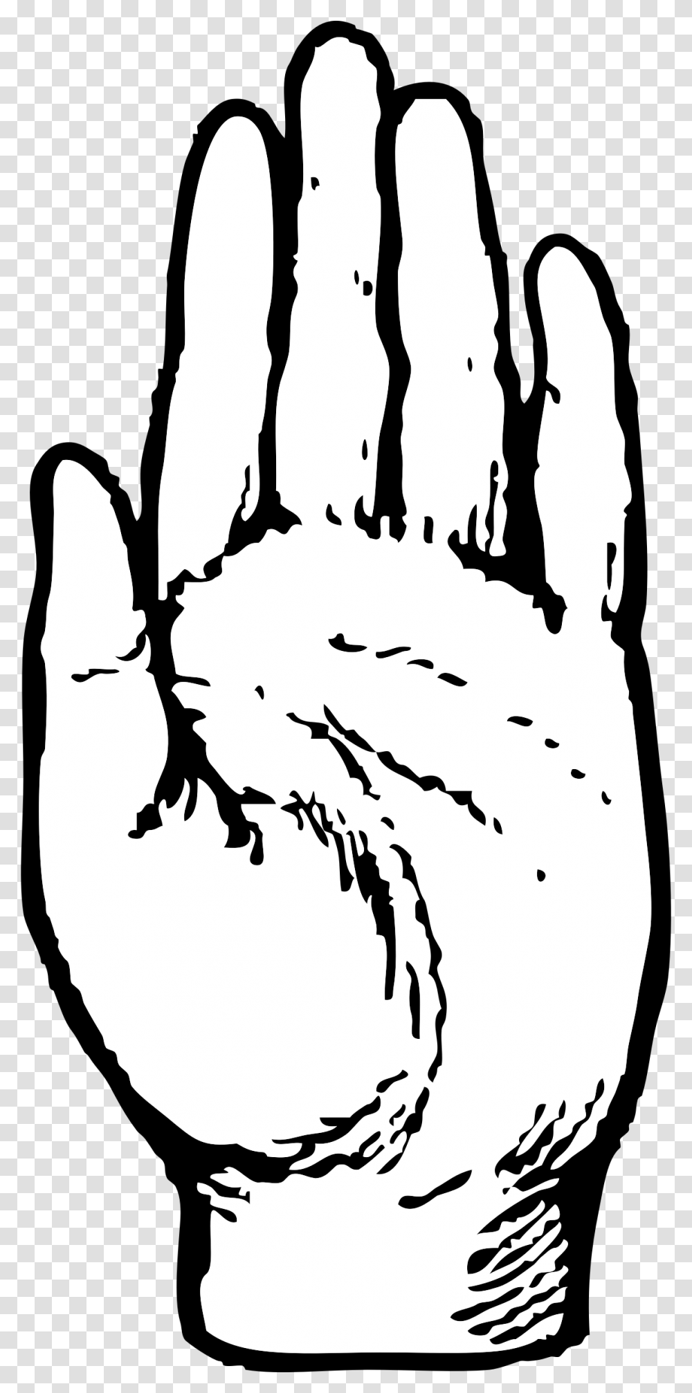Big Image Left Hand Clipart Black And White, Stencil, Animal, Bird, Seed Transparent Png